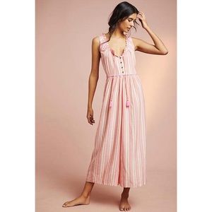 ANTHROPOLOGIE Visayas Striped Jumpsuit LARGE